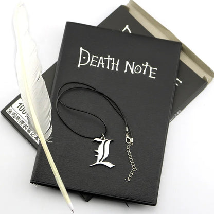 Cuaderno de Death Note + Collar de L